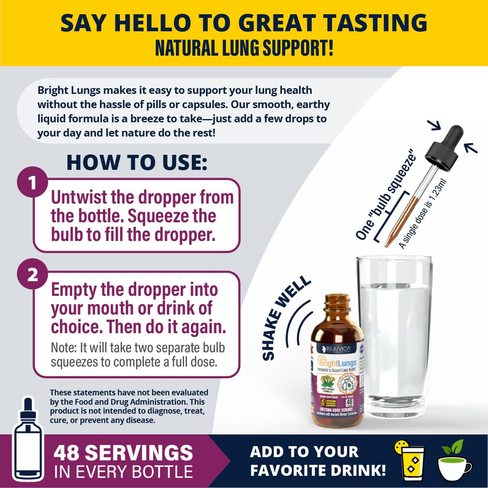 Bright Lungs label close-up reveals organic sourcing and herbal extract purity