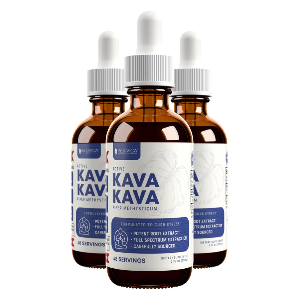 Rejuvica Health Kava Kava Liquid Extract bottle on shelf