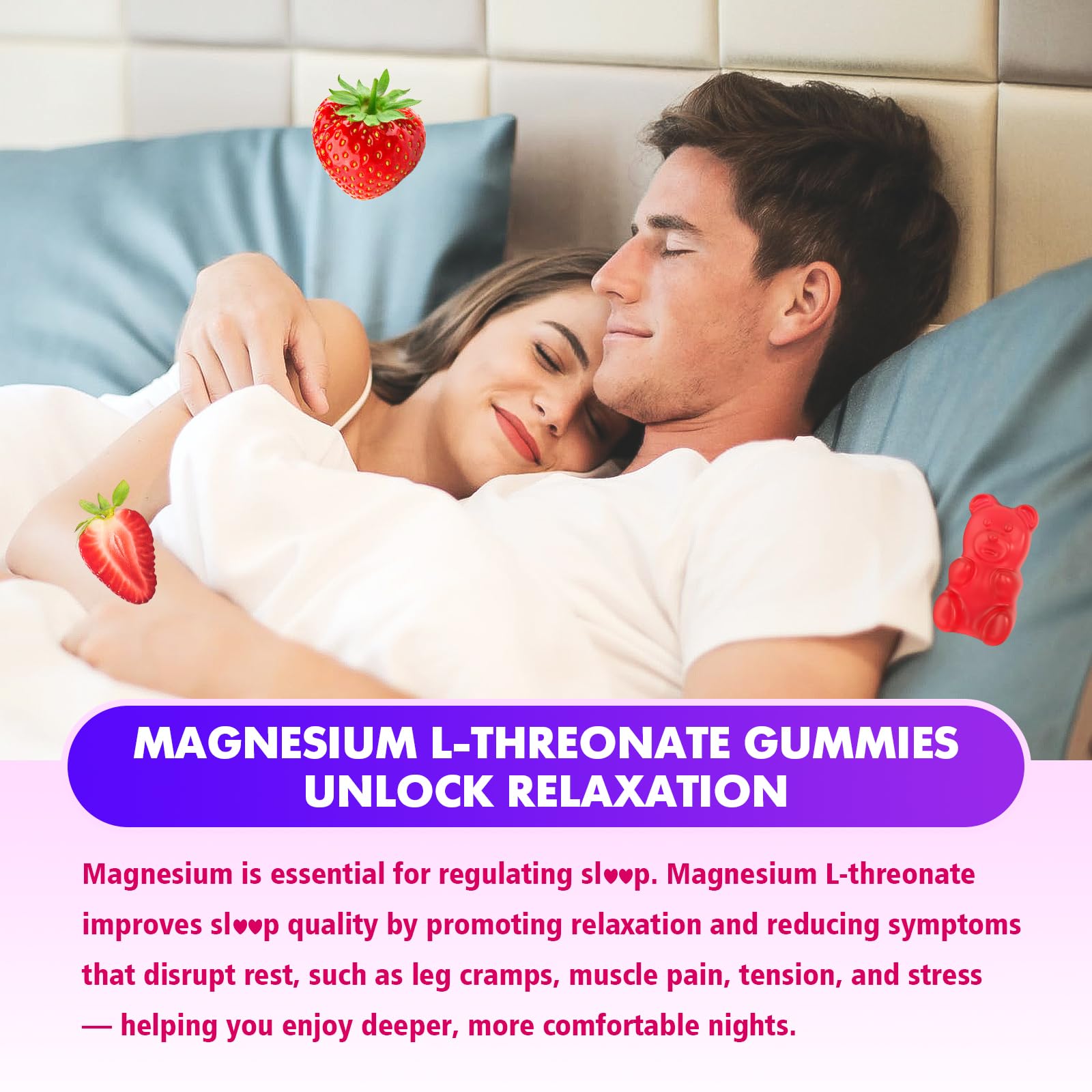 Relaxation and cognitive support with magnesium L-Threonate gummies