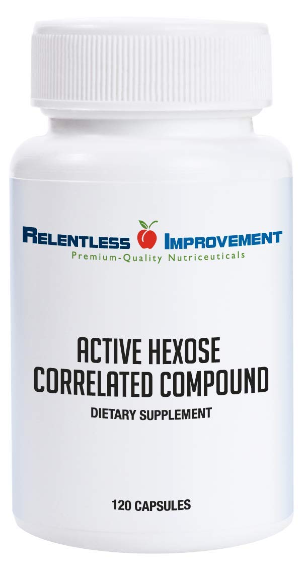 Front view of Relentless Improvement AHCC Immune Support 120ct bottle