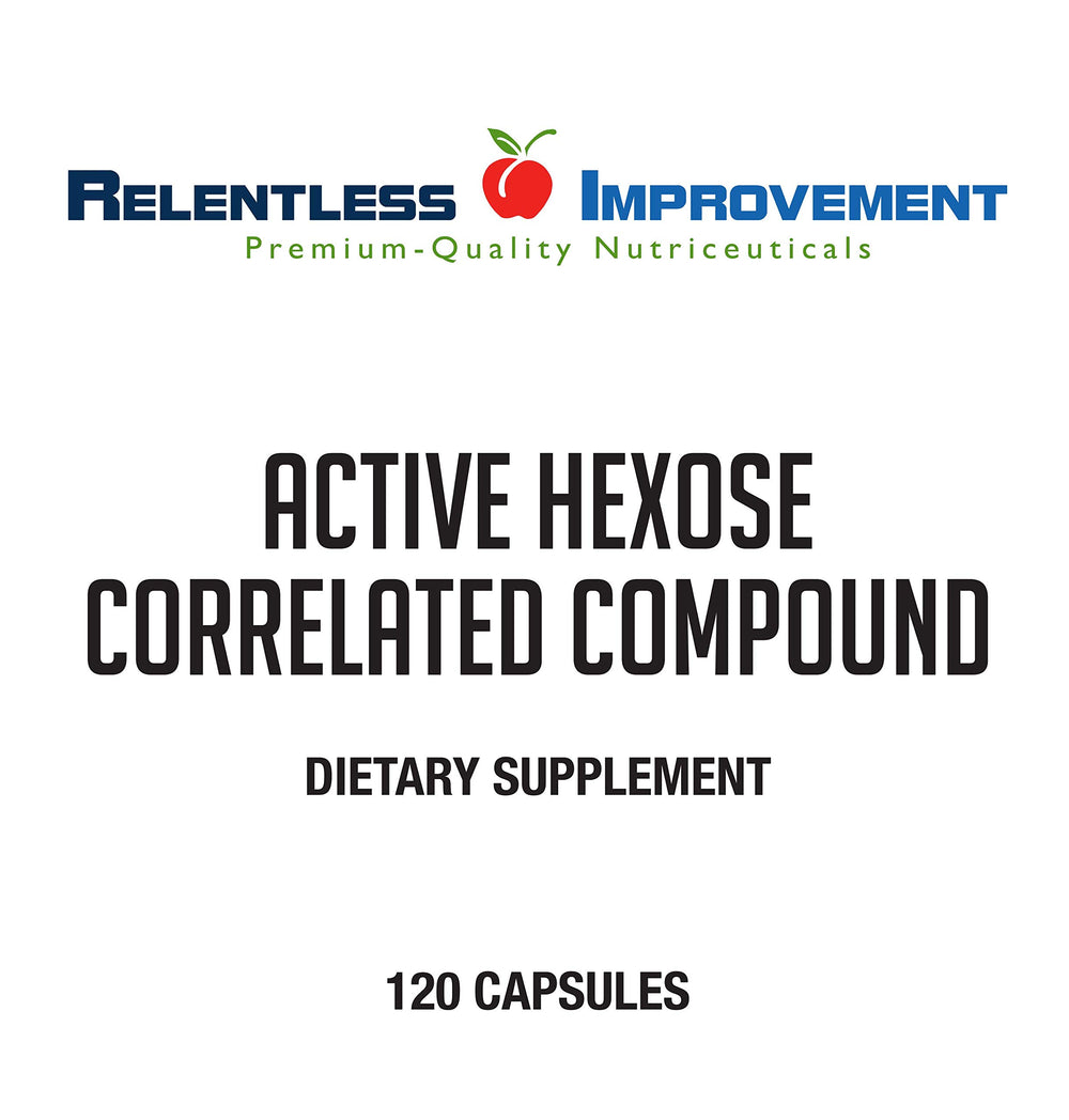 Product label for Relentless Improvement AHCC Immune Support Mushroom Blend