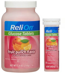 ReliOn Glucose 50-tablet bottle, Fruit Punch flavor
