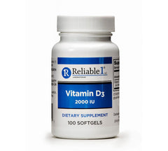 Reliable 1 Laboratories Vitamin D3 2000 IU Softgels bottle
