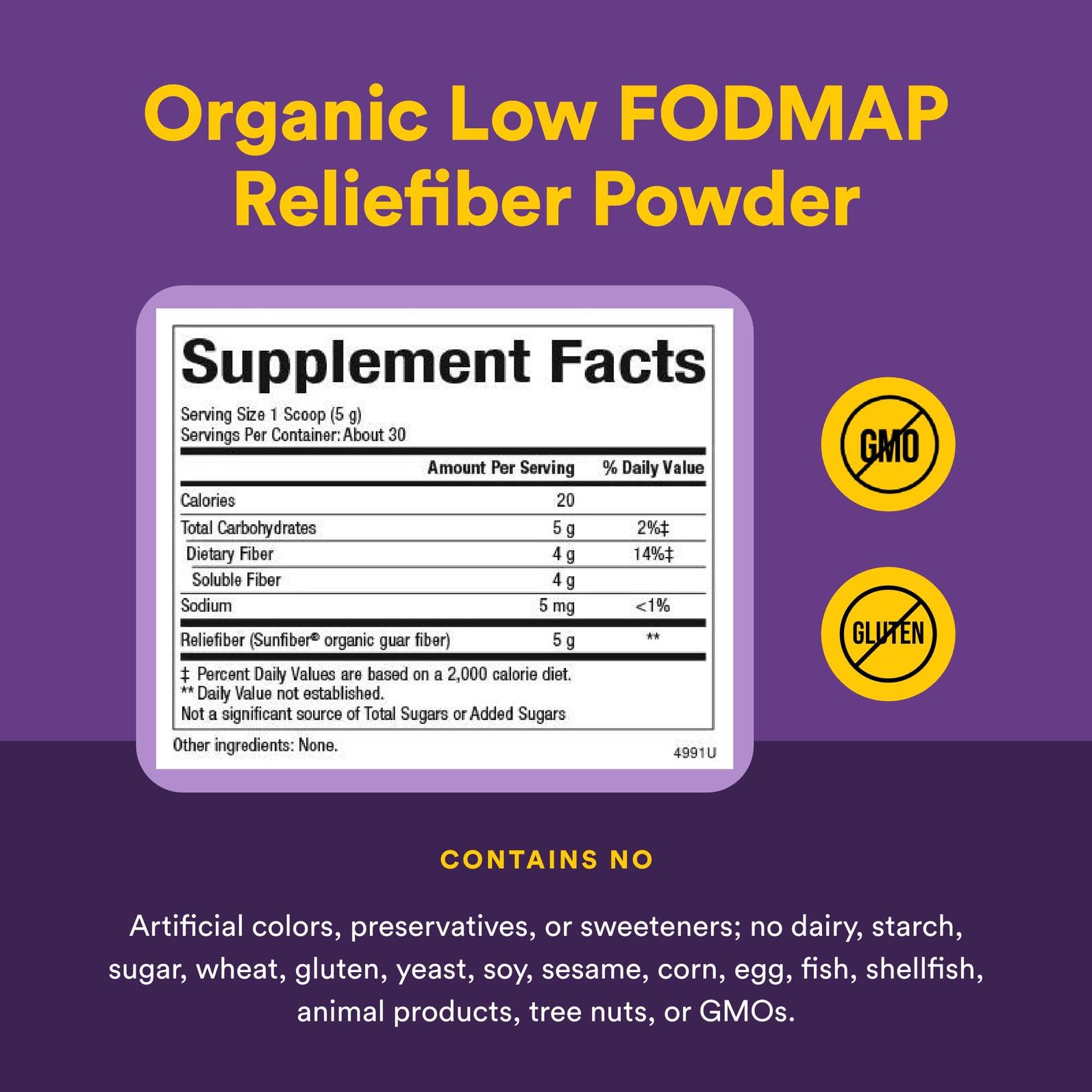 5 g Reliefiber powder scoop with the powder
