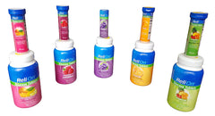 ReliOn orange glucose bottle with On-The-Go tubes packaging