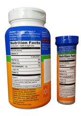 ReliOn orange glucose tablets with On-The-Go tube - side view