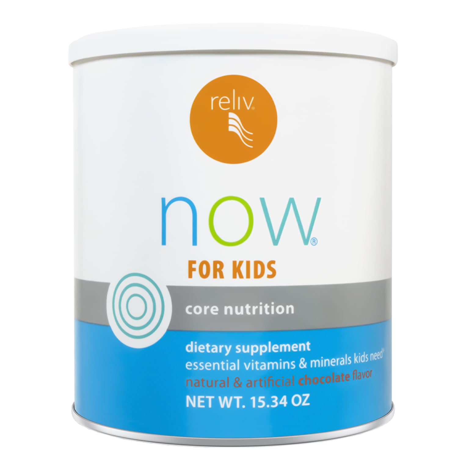 Reliv Now for Kids Chocolate shake packaging