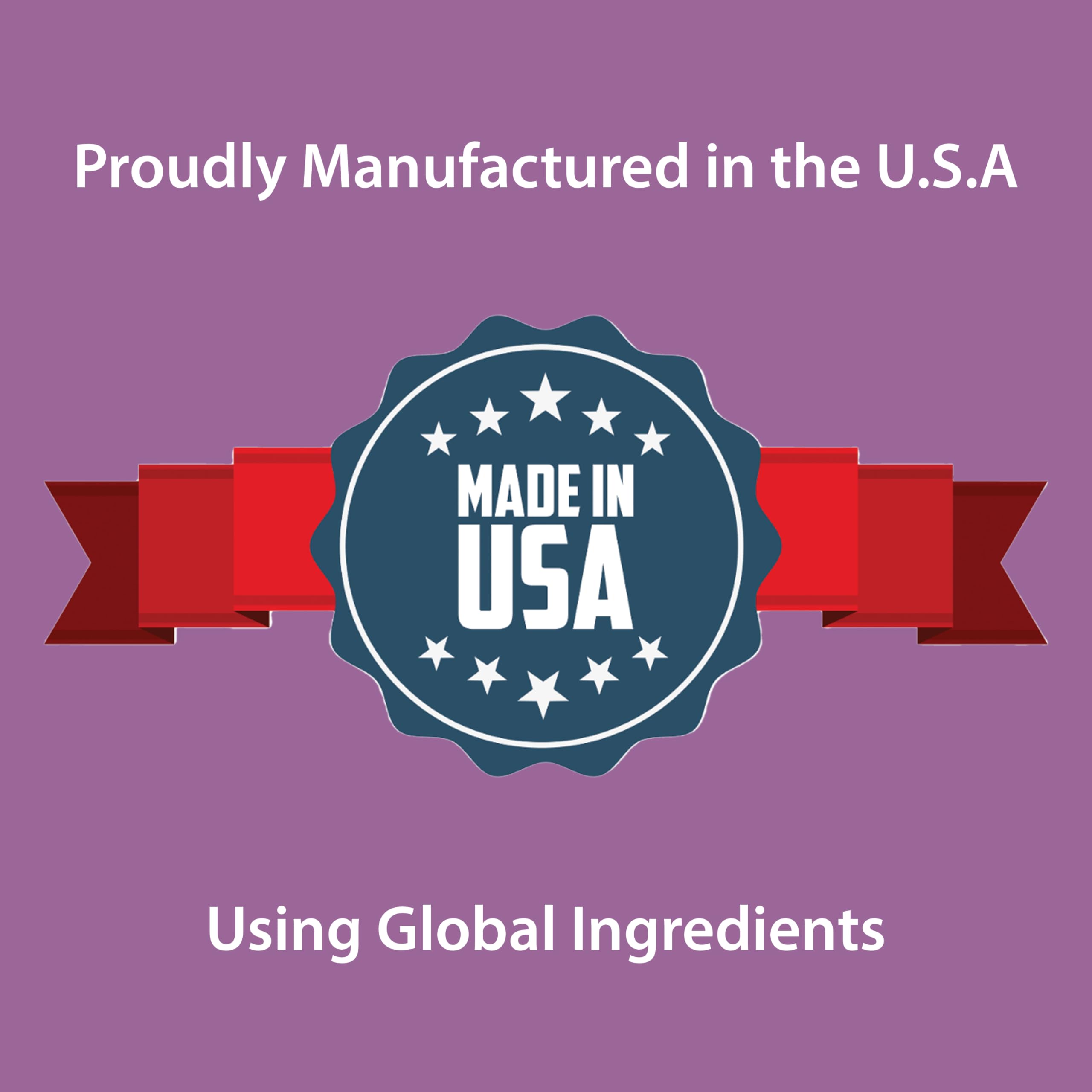 Made in USA GMP facility and third-party testing badge