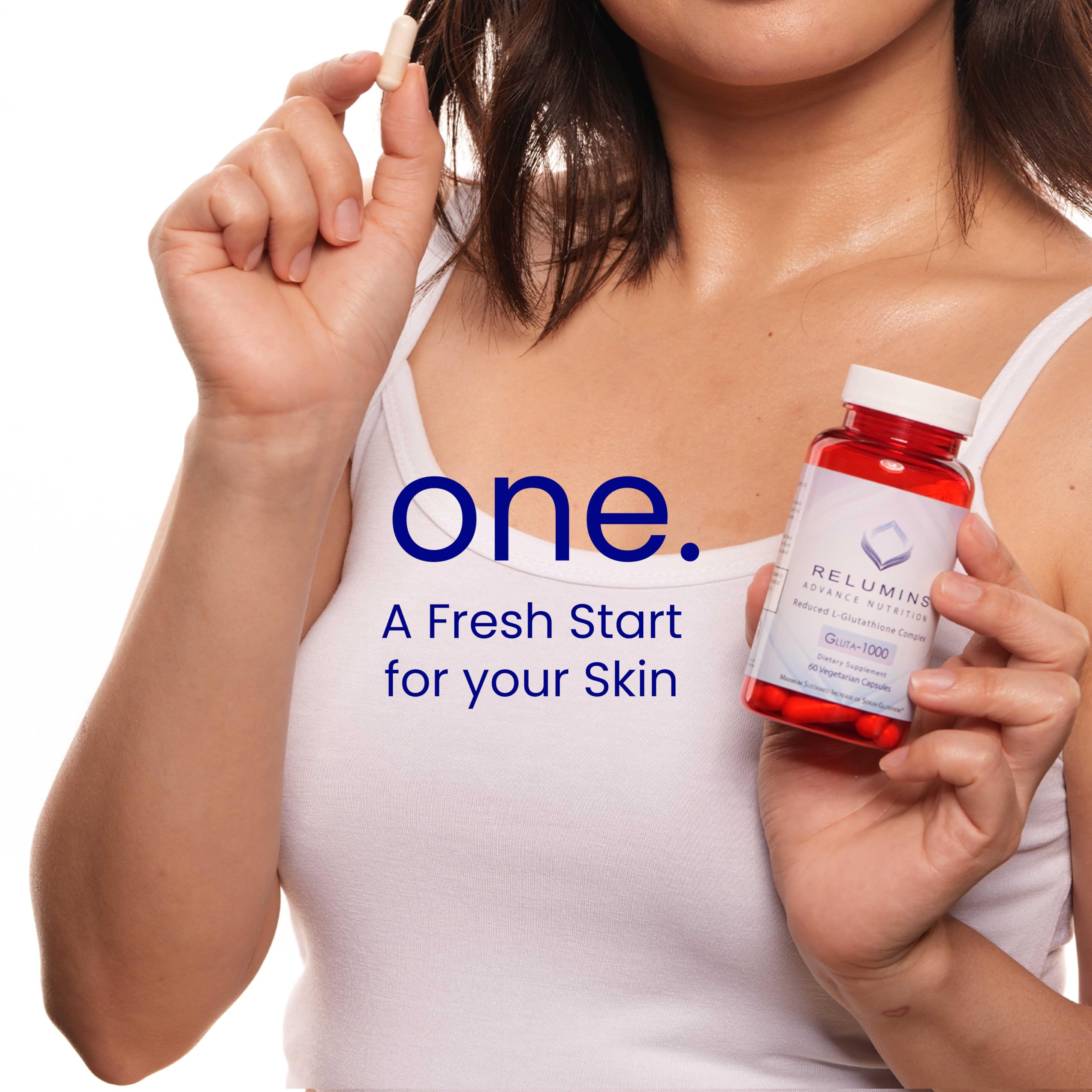 Glutathione illustration highlighting reduced L-glutathione