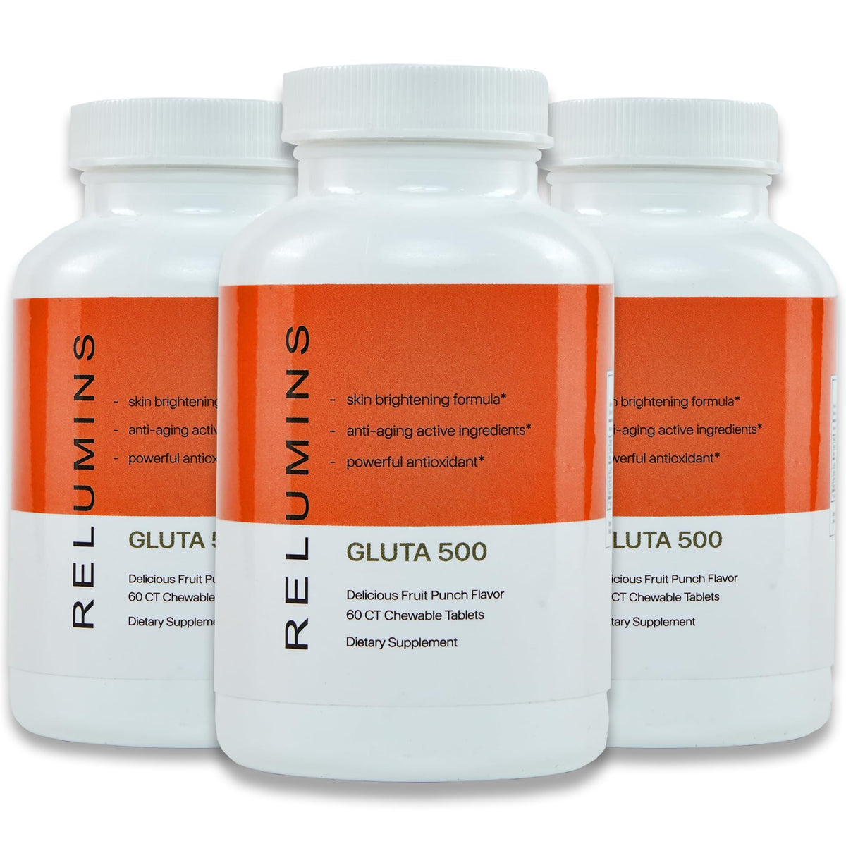Relumins Gluta 500 chewable tablets main product image