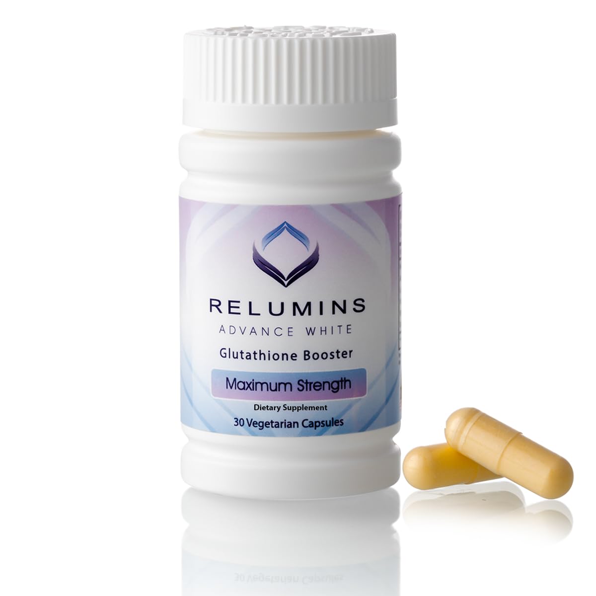 Hero image of Relumins Glutathione Booster bottle with 30 vegetarian capsules