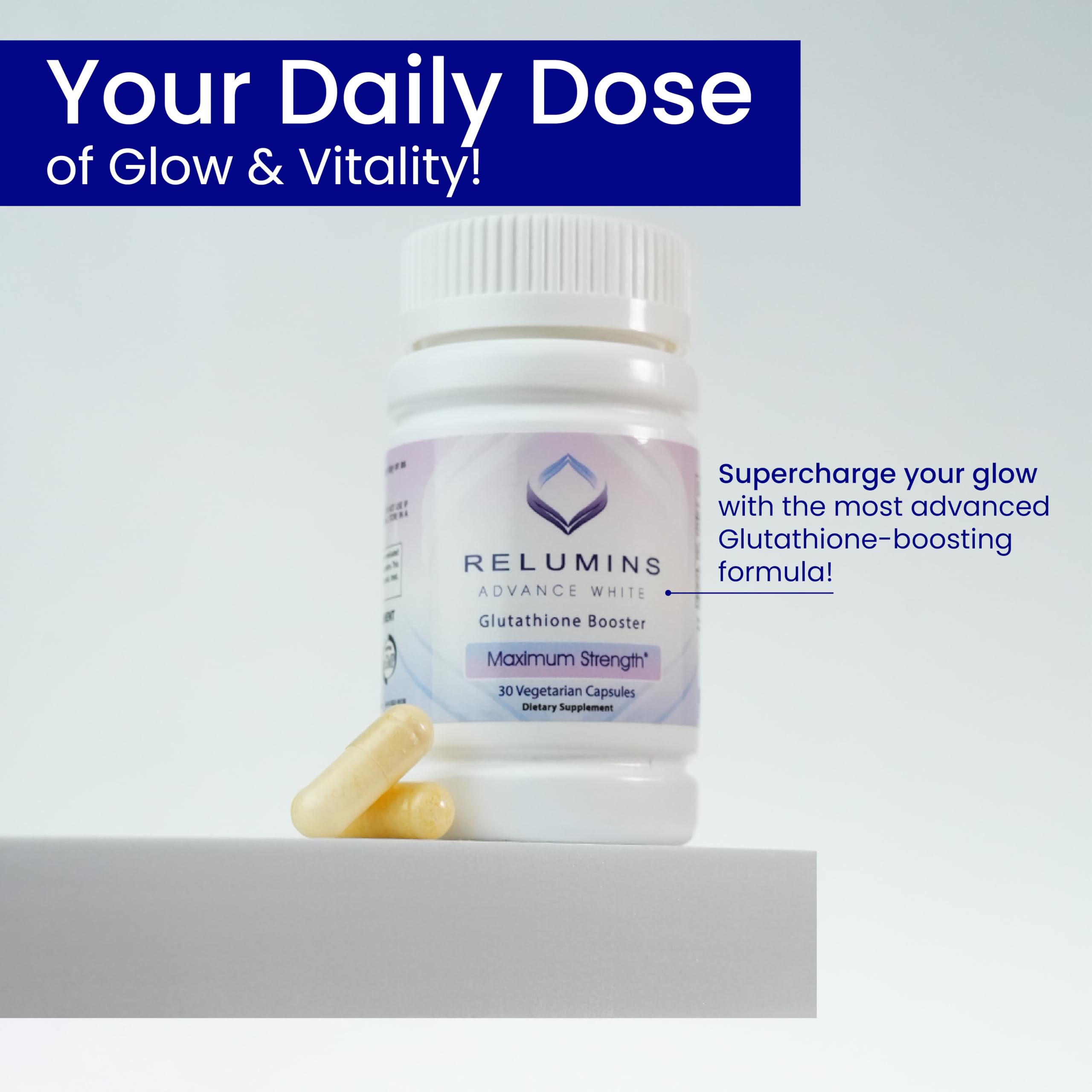 Nutrition facts panel of Relumins Glutathione Booster