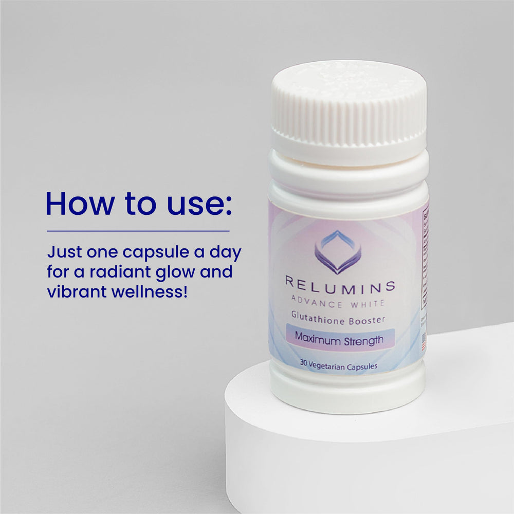 Concept image illustrating skin radiance with Relumins Glutathione Booster