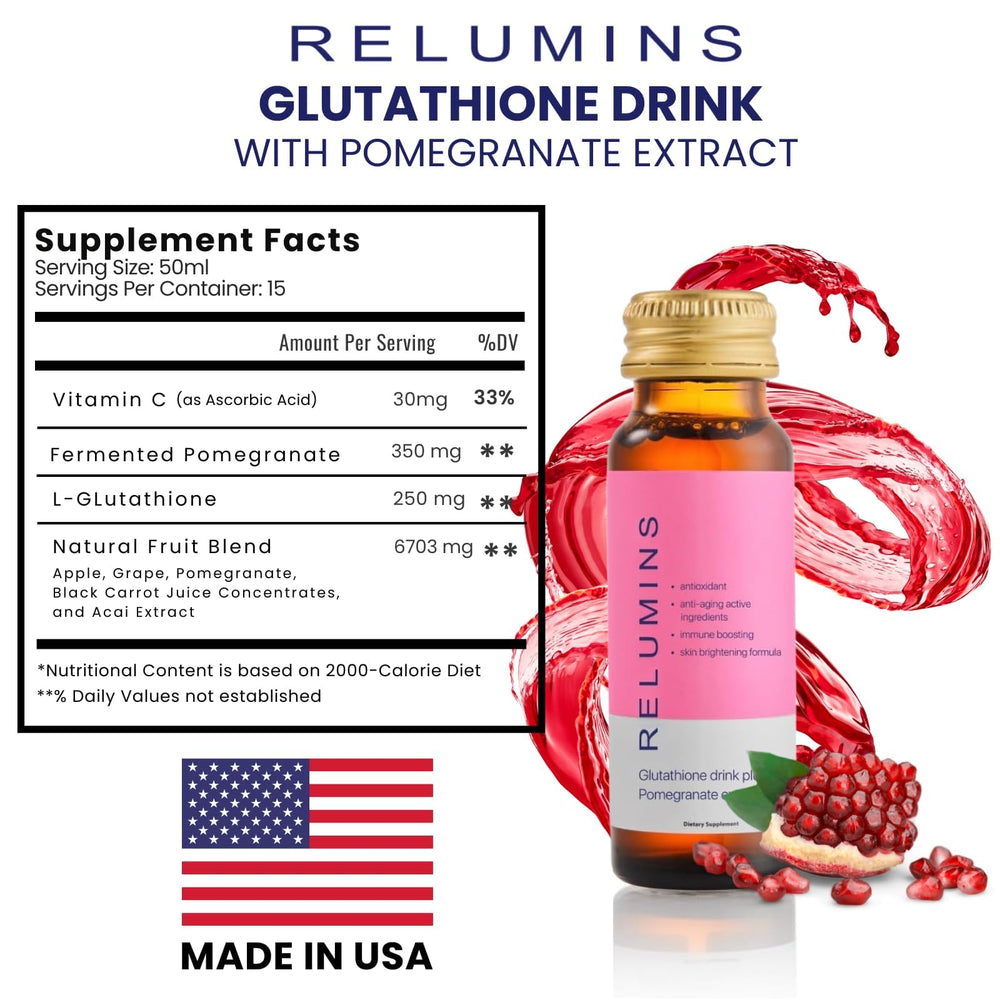 Made in USA Relumins Glutathione Hydration Shots packaging image