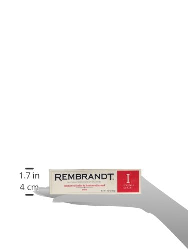 Rembrandt Intense Stain Removal Toothpaste 3.0 oz, pack of 2 - packaging back view