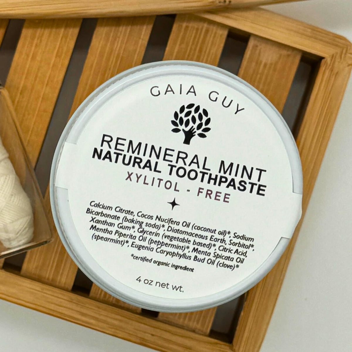 Remineral Mint toothpaste in a 4oz glass jar