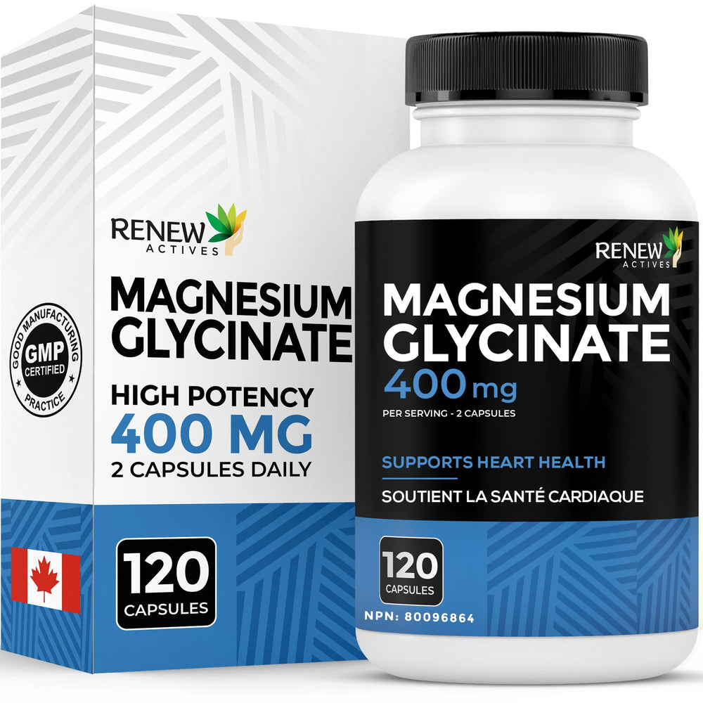 Renew Actives Magnesium Glycinate bottle and label