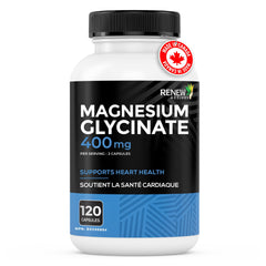 Close-up of Renew Actives Magnesium Glycinate label