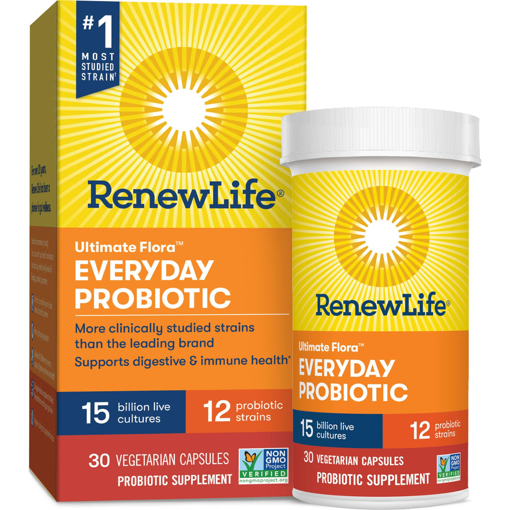 Renew Life Everyday Probiotic Capsules bottle front