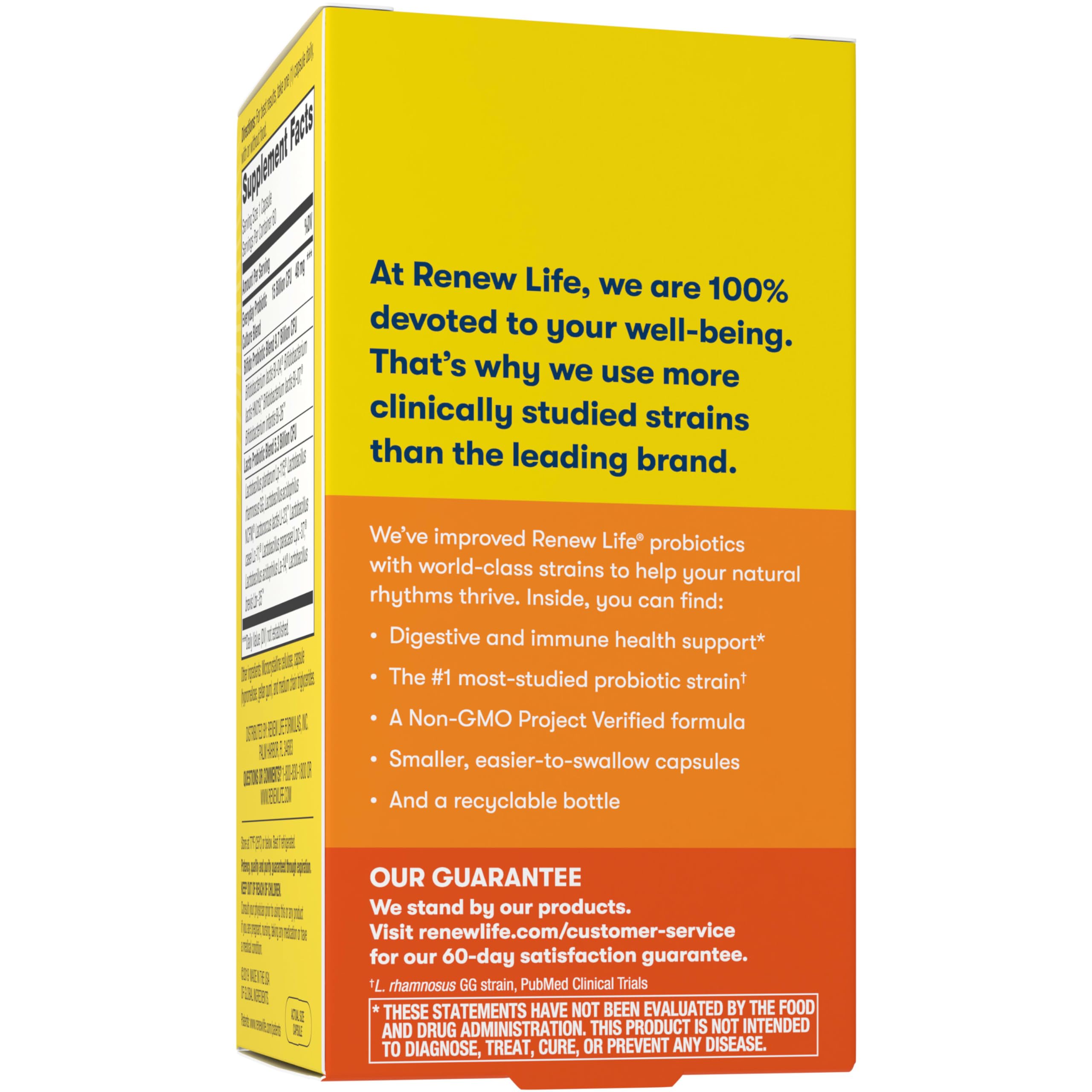 How to take Renew Life probiotic: one capsule daily