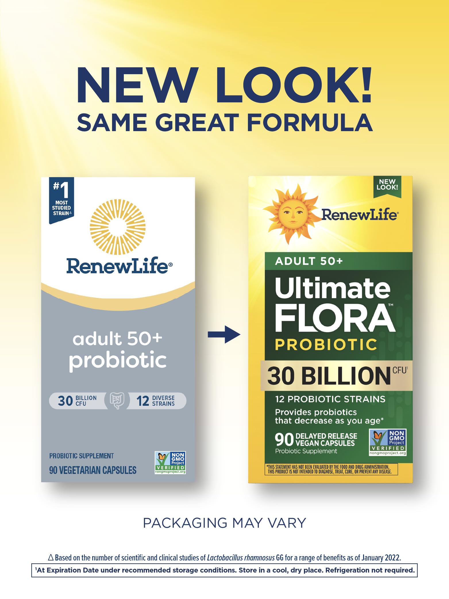 Probiotic capsule showing 12 clinically tested strains