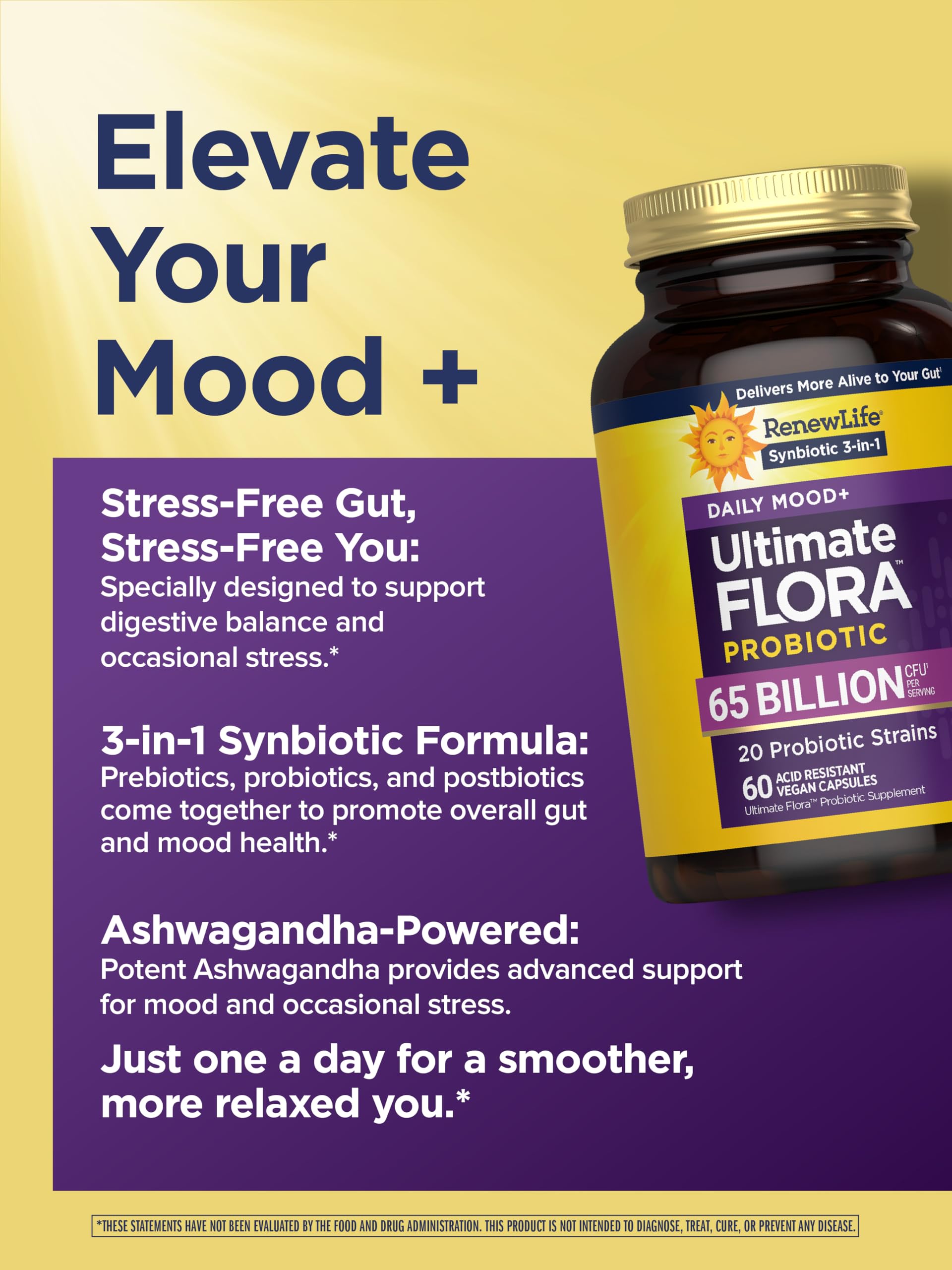 60-count bottle packaging of Renew Life Ultimate Flora Probiotics