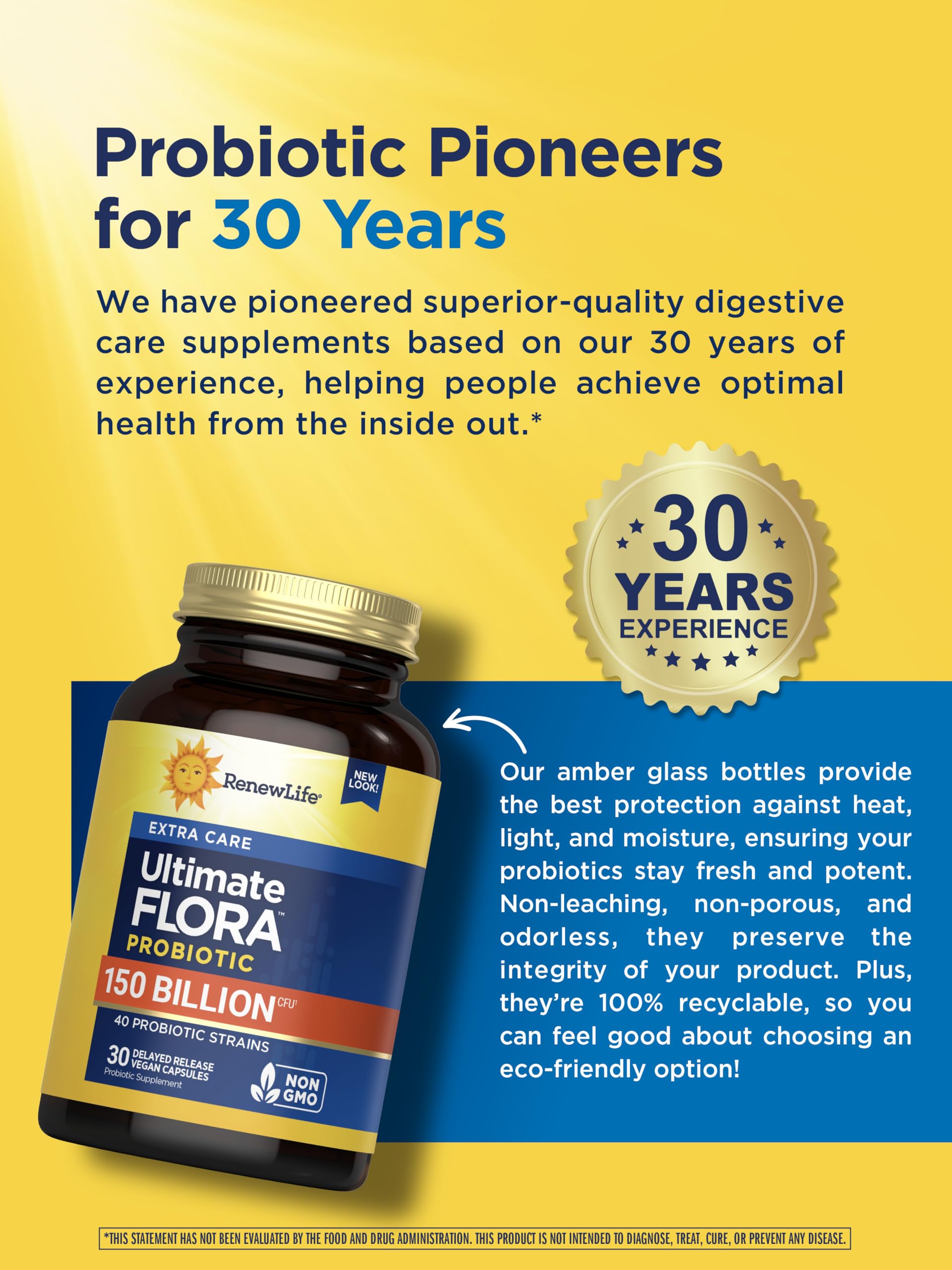 Concept image of adults' digestive and immune support