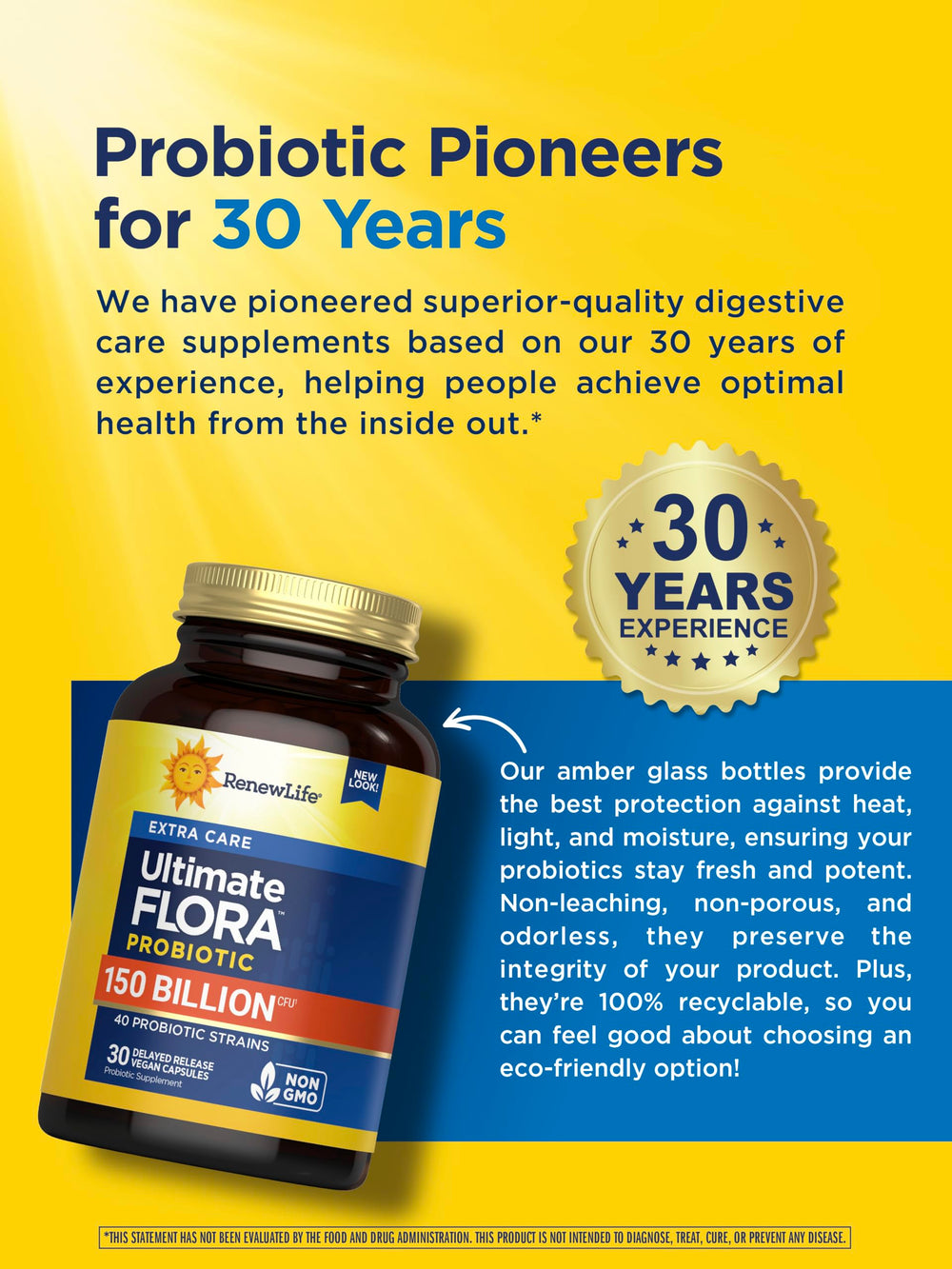Concept image of adults' digestive and immune support