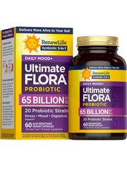 Renew Life Ultimate Flora Daily Mood Probiotic 65 Billion CFU delayed-release vegan capsules product image