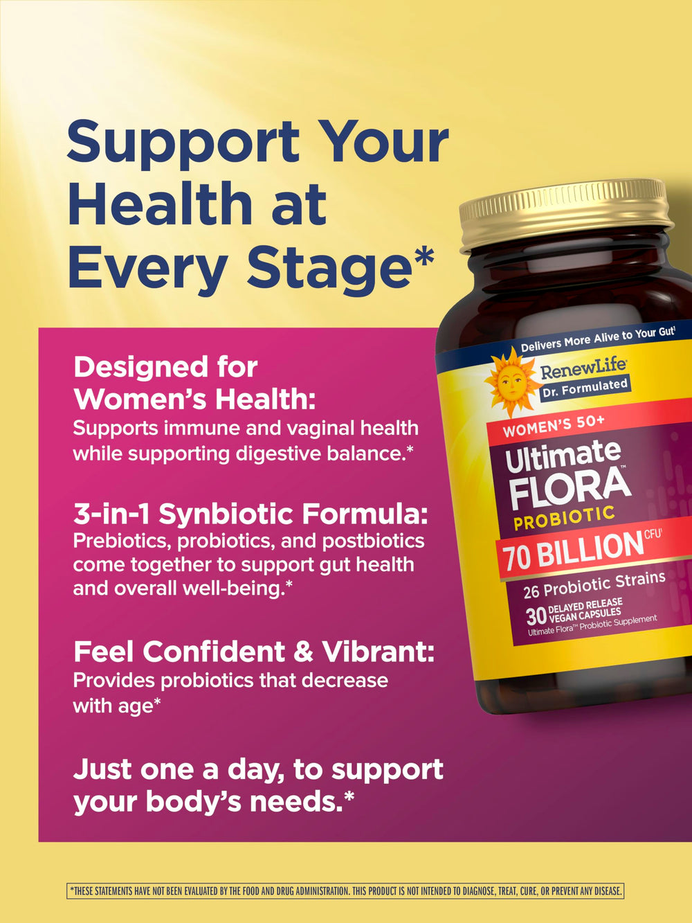 Digestive health concept with probiotic capsules