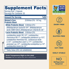 Bottle showing 12 clinically studied probiotic strains
