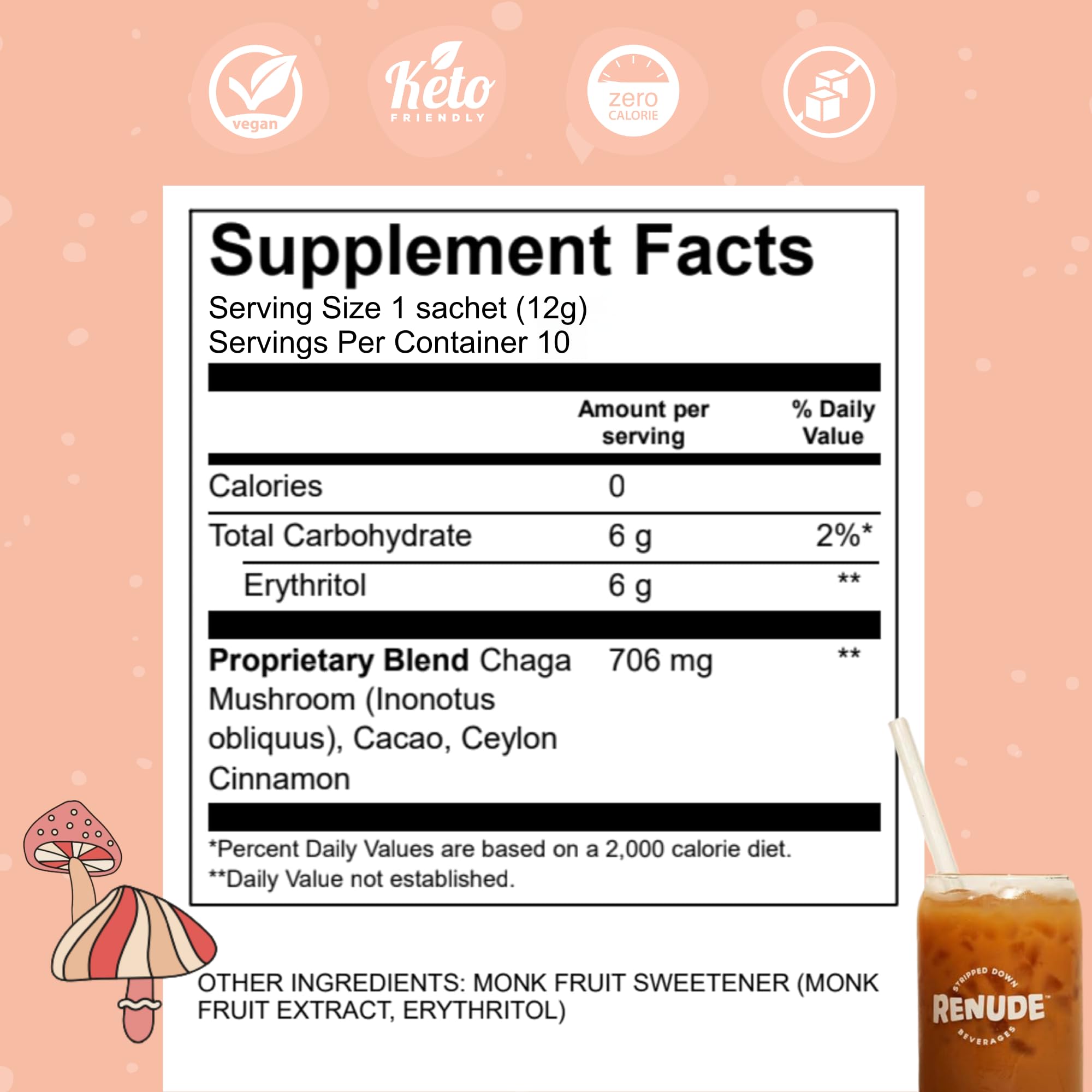 Chagaccino antioxidant blend with energy and immune support