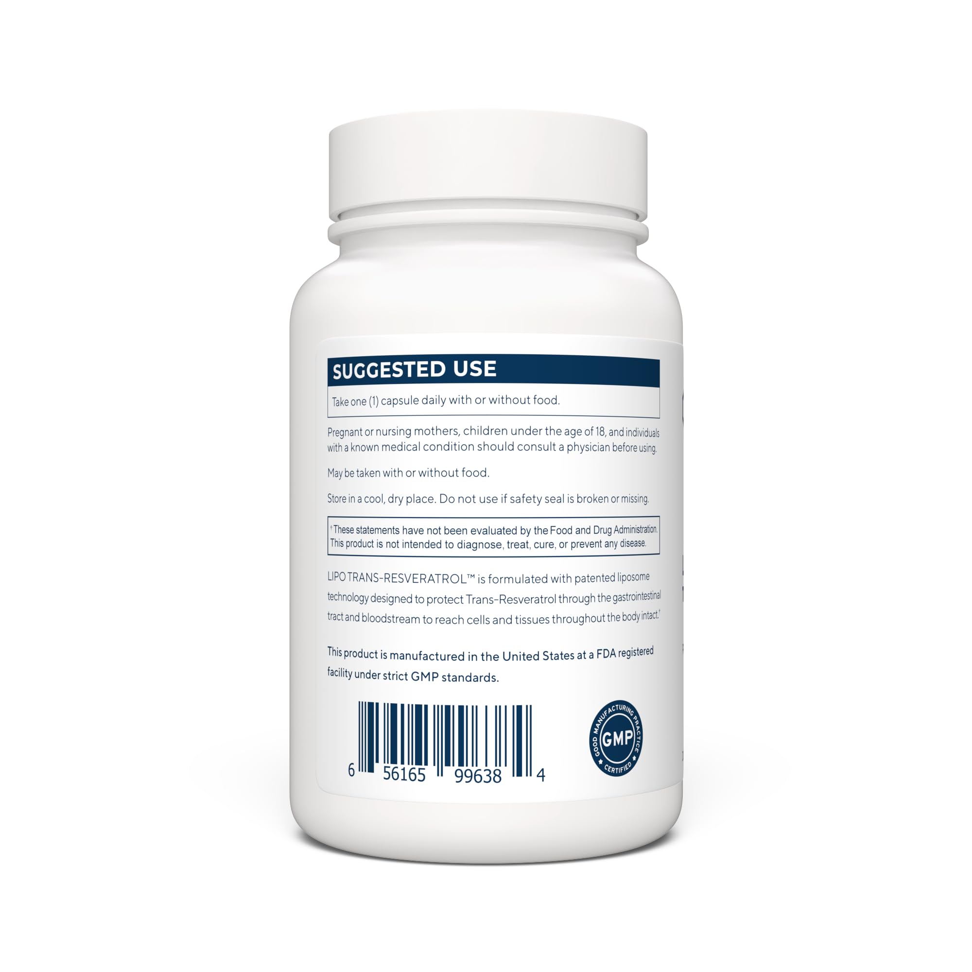 Close-up of resveratrol liposomal capsules