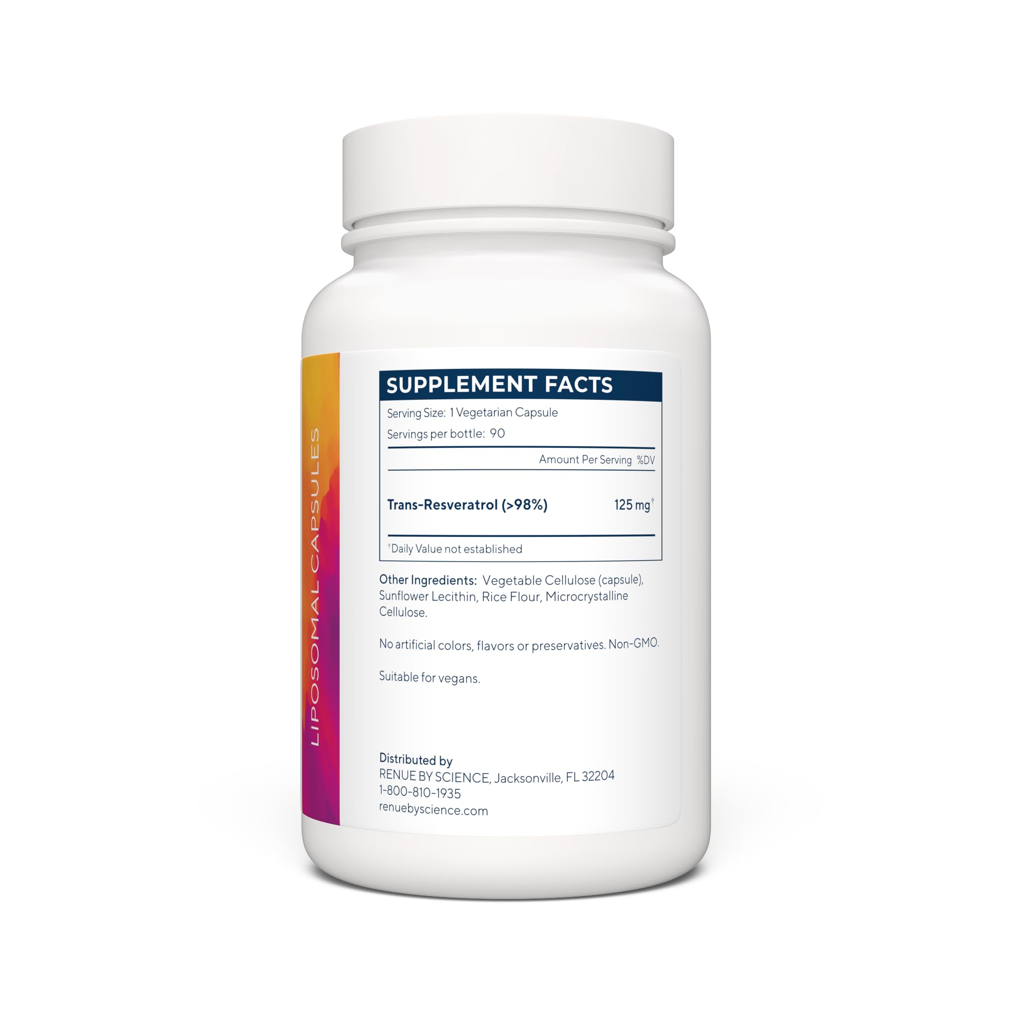 Liposomal delivery illustration for resveratrol