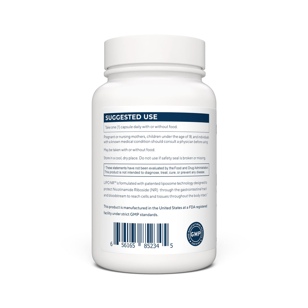 RENUE NR liposomal NAD capsules bottle close-up