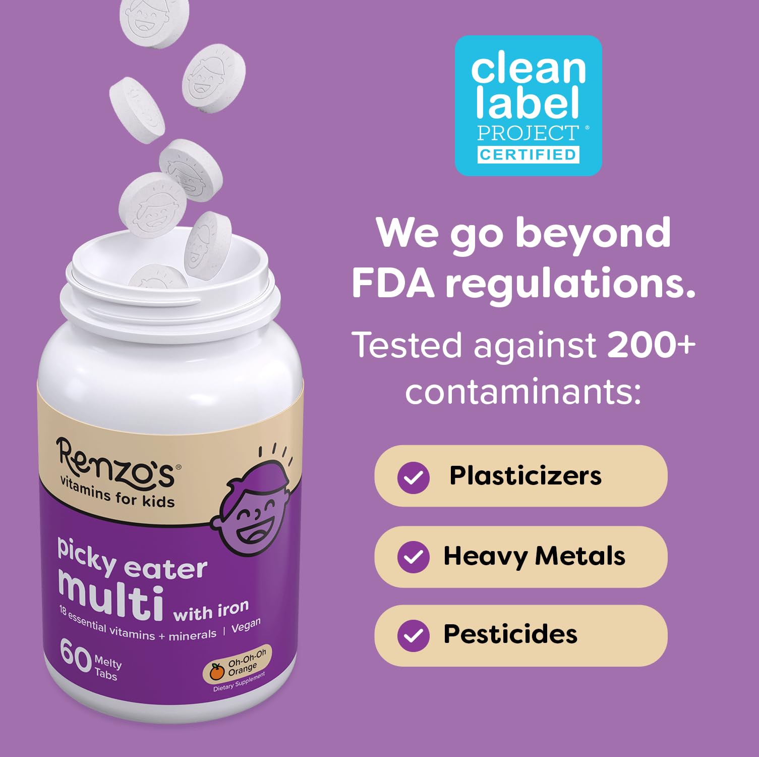 Renzo's gluten-free allergen-free composition image signals safety for sensitive diets.
