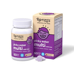 Renzo's Picky Eater Kids Multivitamin with Cherry flavor packaging