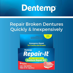 Denture repair liquid and powder blends
