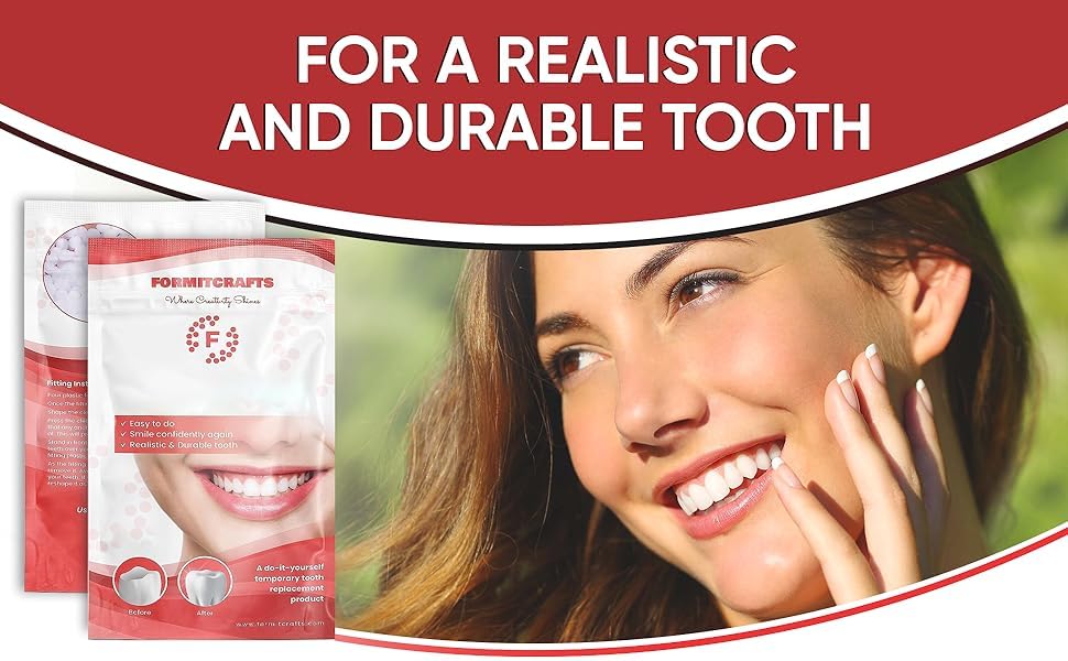 Repaired teeth after using thermoplastic beads