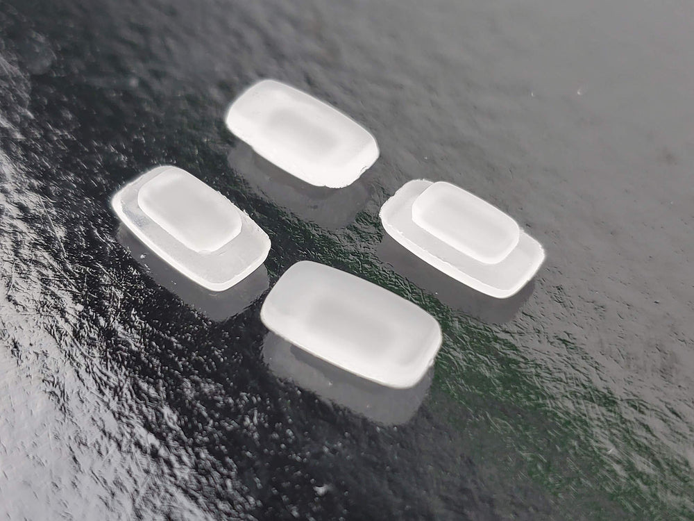 Replacement 12x6mm square silicone nose pads for sunglasses and eyeglasses (10-pack)