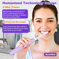Eight replacement brush heads included