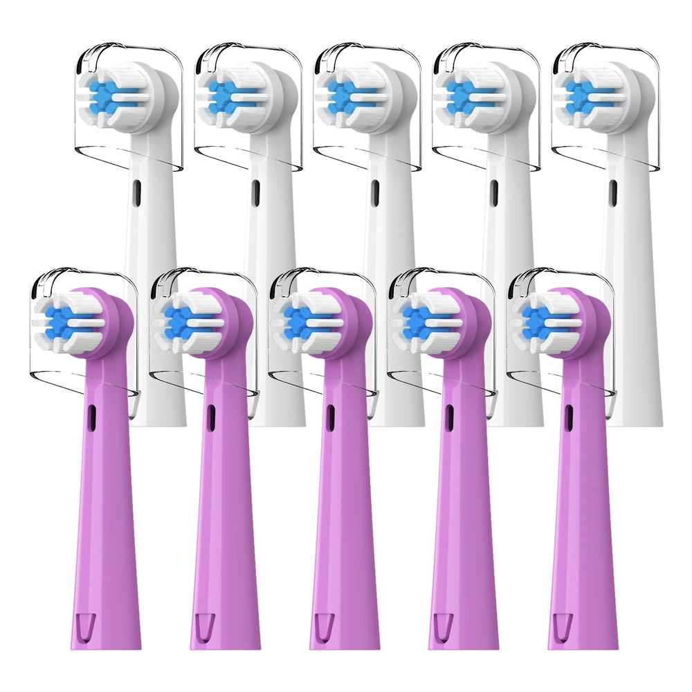 Brusheez Kids replacement brush heads in white and purple (10 count)