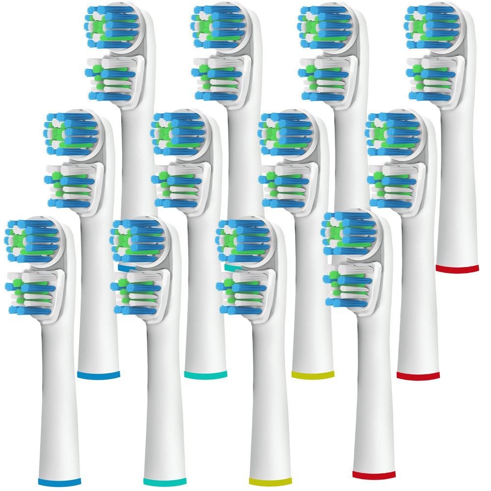 Replacement brush heads for Oral-B Braun Double Clean – 12 pack (front view)