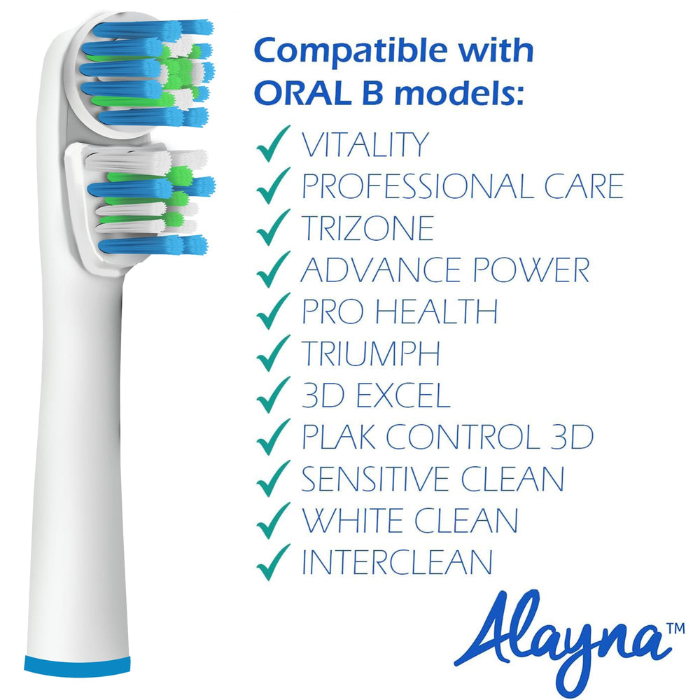 Packaging image showing 12 Oral-B Braun compatible replacement brush heads