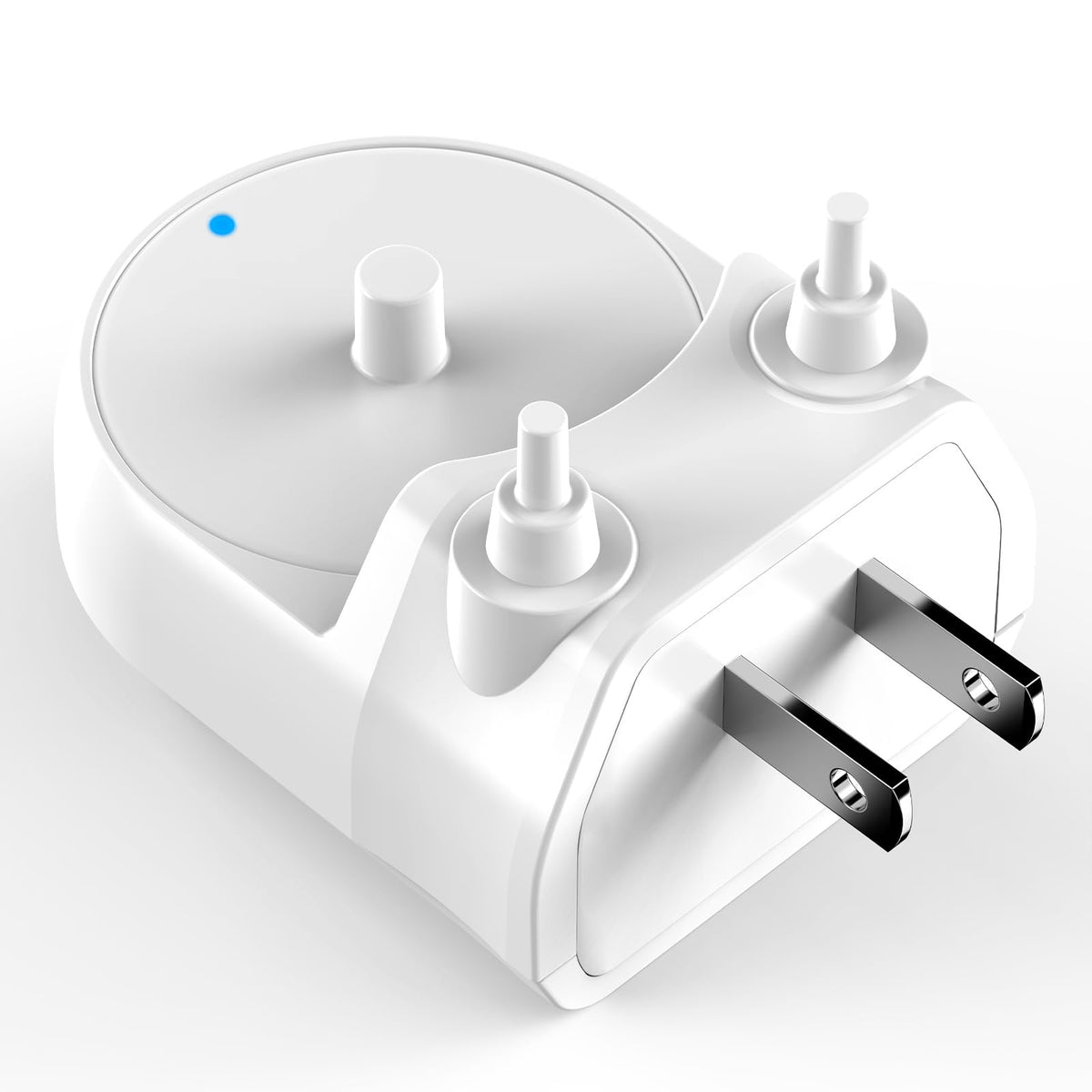 Front view of replacement charger base for Philips Sonicare HX6100-HX9000 series with US plug