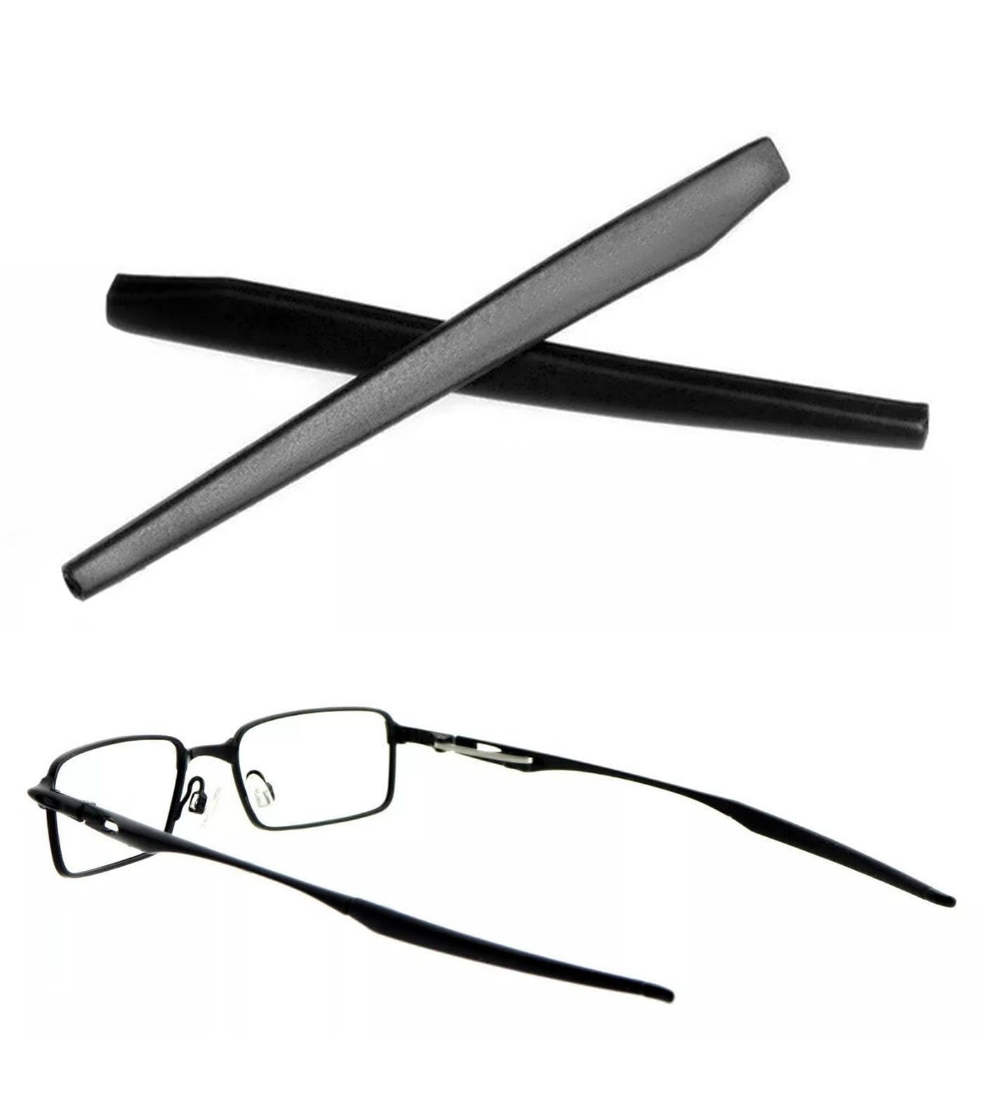 Replacement earsocks for Oakley Mono Shock OX3098 – black, front view