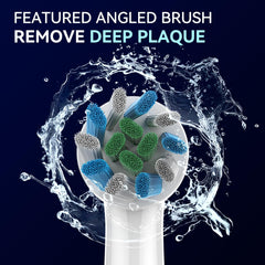 Close-up of soft bristles on replacement toothbrush head