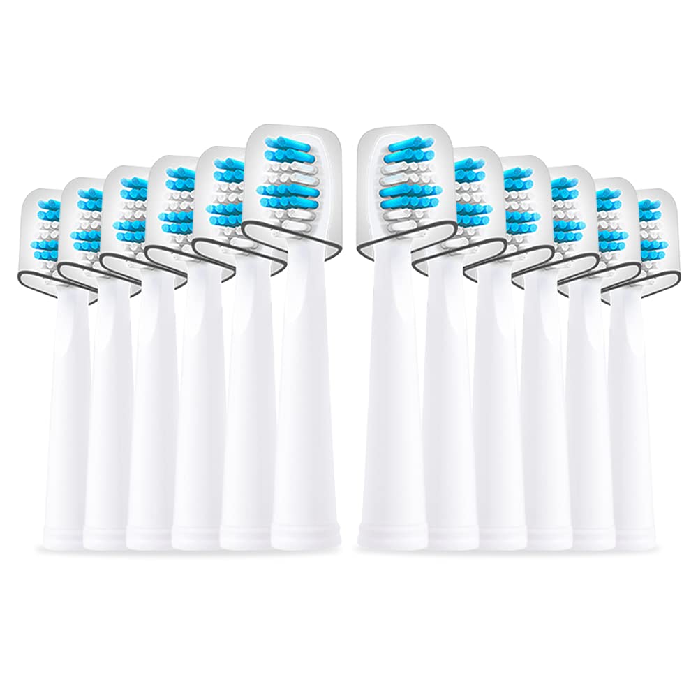 Six-pack white replacement toothbrush heads for Fairywill electric toothbrush