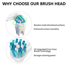 Interdental cleaning bristles at a 16-degree angle