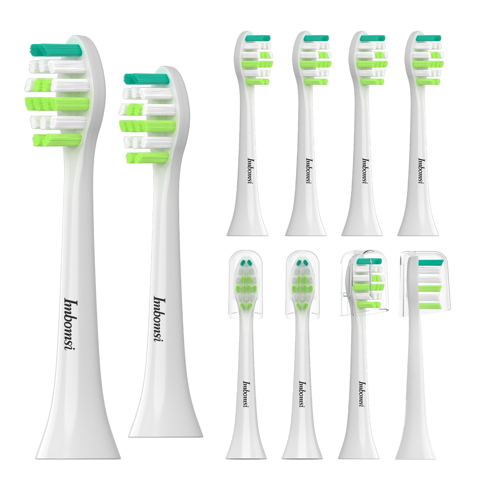 10-pack Philips Sonicare replacement brush heads in packaging